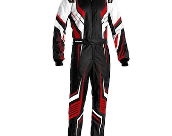 Handgemaakt kart-racepak CIK/FIA niveau 2 standaard racepak aanpassen in alle maten met optie om eigen logo's toe te voegen + gratis verzending