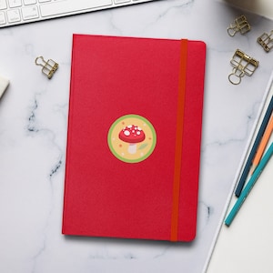Magic Mushroom Journal | High Quality Hardcover Perfect Bound Notebook | Cottagecore | Diary | Log