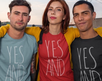 Ja Und | Impro Komödie T-Shirt | Geschenk für Lehrer, Trainer, Direktor, Klasse, Team, Schüler | Unisex