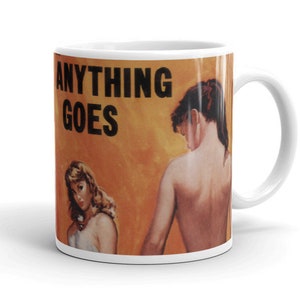 Anything Goes | Mug | Vintage Lesbian Pulp Fiction Cover Art | Love Story | Romance