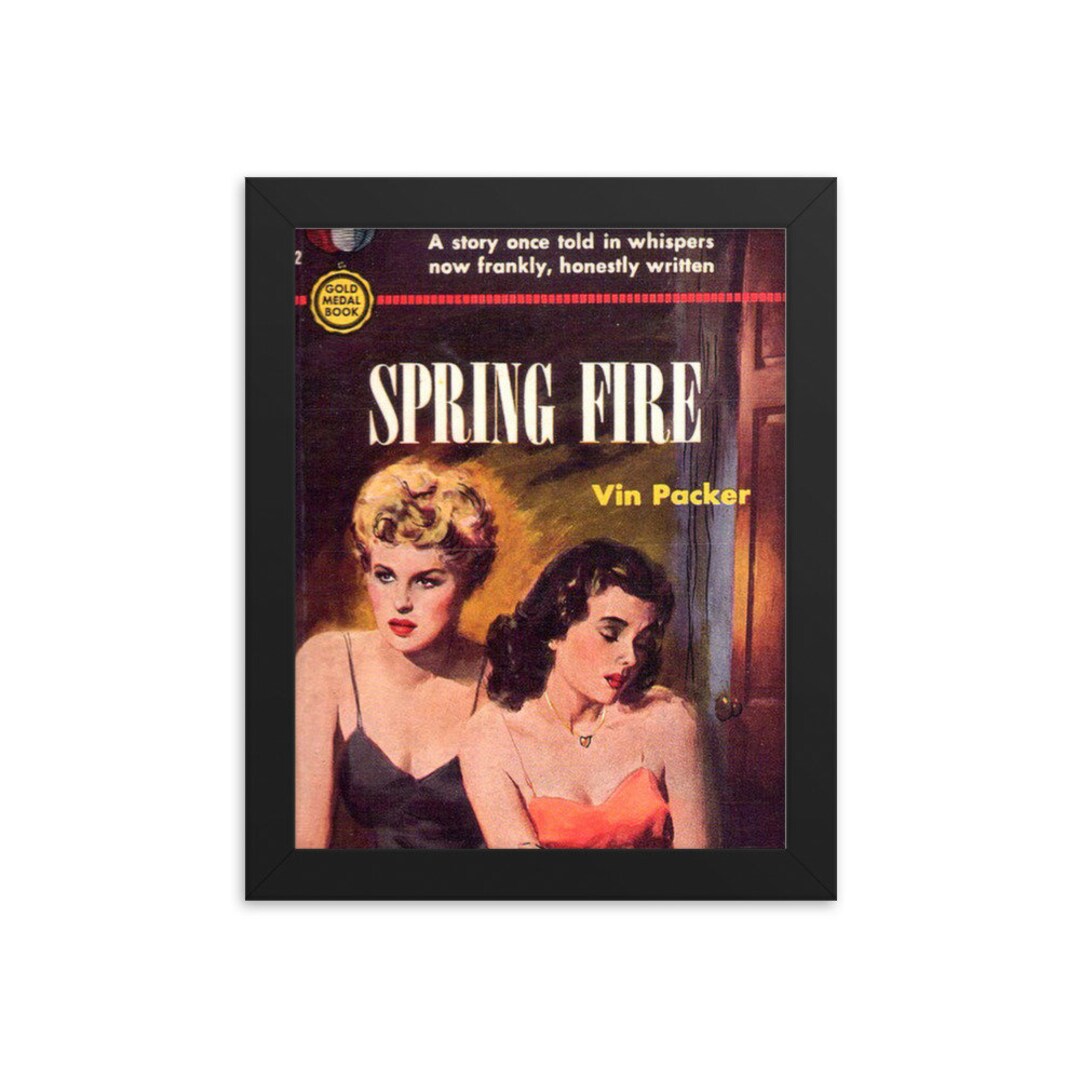 Spring Fire Book Vintage Lesbian Pulp Fiction Cover Art: Spring Fire Framed Poster - Etsy