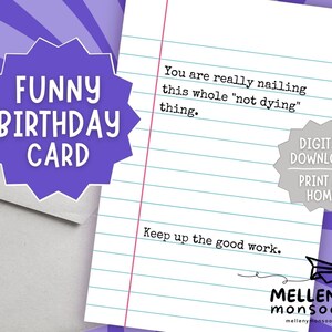 Instant Download Funny Birthday Card, Getting Older Birthday Card, Printable Happy Birthday Card, Digital Download, Rude Old Age Printable