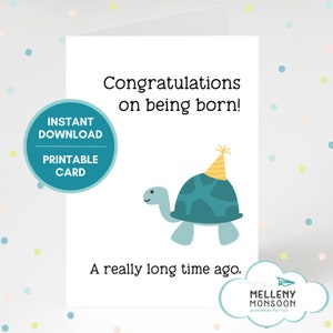 Carte d'anniversaire imprimable drôle, carte de voeux de dernière minute, vieillir, anniversaire sarcastique, salutation numérique simple, blague d'anniversaire