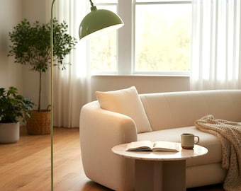 Zielona lampa podłogowa Arc – nowoczesna, wygięta lampa stojąca – minimalistyczna lampa do czytania 165 cm – Nordic Green Home Decor Lighting