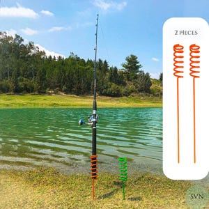 Portacanna da pesca a spirale in metallo colorato: essenziale per i pescatori