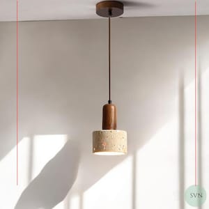 Natural Stone Pendant Light - Chandelier Droplight • Handmade Pendant Light • Home Decor Lamp Shade • Hanging Pendant • Wabi Sabi Japanese