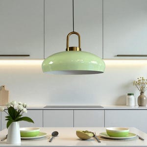 Lampada a sospensione nordica colorata - Lampadario moderno decorato, design minimalista della lampada, luci sospese verde-bianco-bordeaux, luci rotonde uniche
