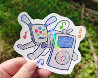 Robo Dog Holographic Sticker - Y2K Nostalgia Inspired