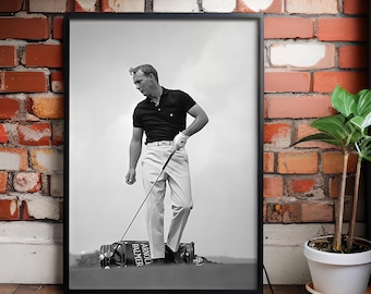 Arnold Palmer  Palmerat Augusta 1966 - Canvas - Poster - Gift - Decor - Black And White