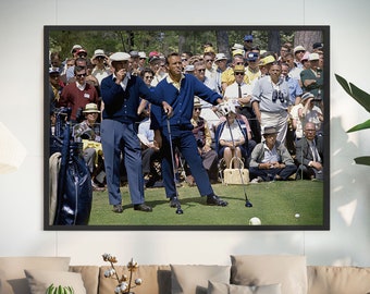 Ben Hogan and Arnold Palmer at Augusta 1966 - Canvas - Poster - Gift - Decor - Poster - Canvas