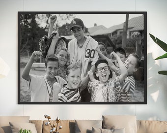 The Sandlot Movie Poster, Retro Movie Poster, Midcentury Wall Art, Vintage Baseball Poster, Retro Baseball Poster, Classic Baseball Print