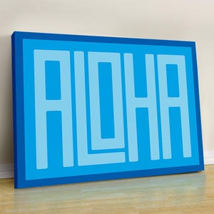 Aloha Typography Art Print: Hawaii Cali Coastal Decor