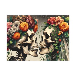 Evermore, Benutzerdefinierte Gothic Hochzeitseinladungen, Postkarte Bündel, Hochzeitsfeier lädt ein, Sugar Skull, Alternative, kostenloser Versand