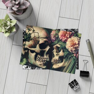 Benutzerdefinierte Gothic Hochzeitseinladungen, Schädel Romantik, Postkarte Bündel, Hochzeitsfeiern, Sugar Skull lädt ein, Alternative, kostenloser Versand
