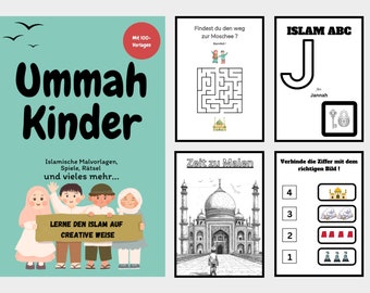 Islamic coloring pages, children's coloring book puzzles, games and more