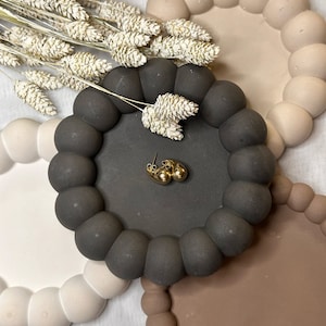 Plateau à bijoux bulles, cadeau d&#39;anniversaire, décoration de table basse esthétique, plateau à bijoux, plateau en béton, décoration d&#39;intérieur minimaliste