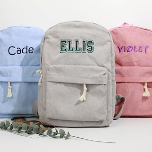 Sac à dos brodé personnalisé, sac à dos enfant personnalisé, sac à dos prénom personnalisé, sac à dos brodé adulte, sac à dos en velours côtelé pour enfants