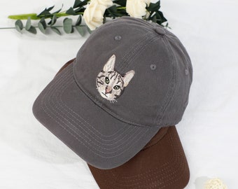 Custom Embroidered Pet Photo Hat: Personalized Dog or Cat Cap