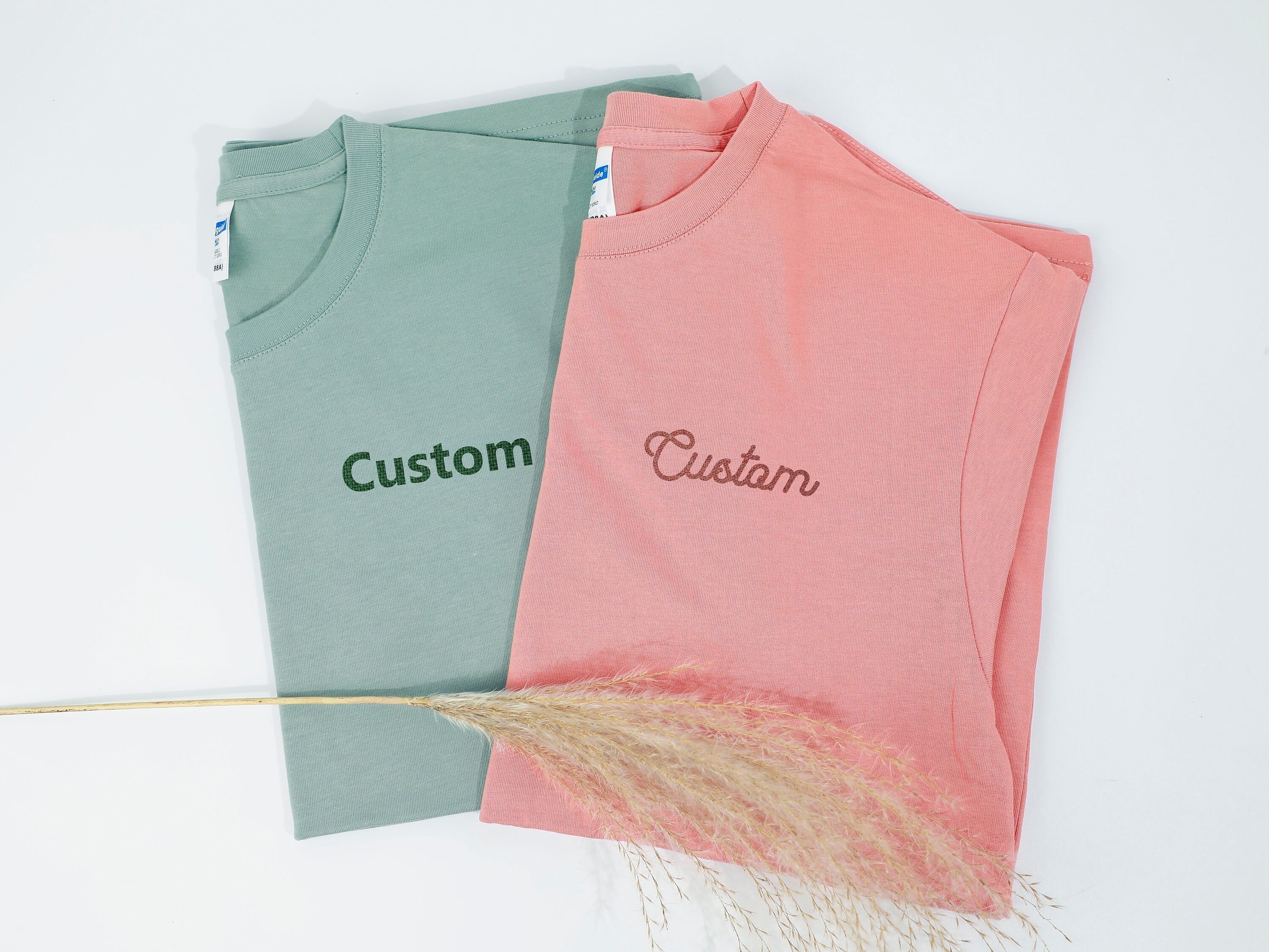 Design Your Text Embroidered Tshirt,custom Embroidered Shirt