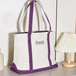 Embroidered Personalized Tote Bag: Custom Name Travel Bag