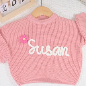 Custome Baby Name Sweater,Personalized Embroidered Children Sweater,Announcement Sweater Baby,Baby Shower Gift,Newborn Gift,Gift For Boys
