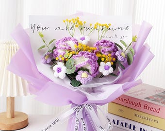 Handmade Crochet Bouquet, Bouquet for Anniversary/Birthday, Valentine&#39;s Day crochet Bouquet, Halloween gifts, Gifts for mom