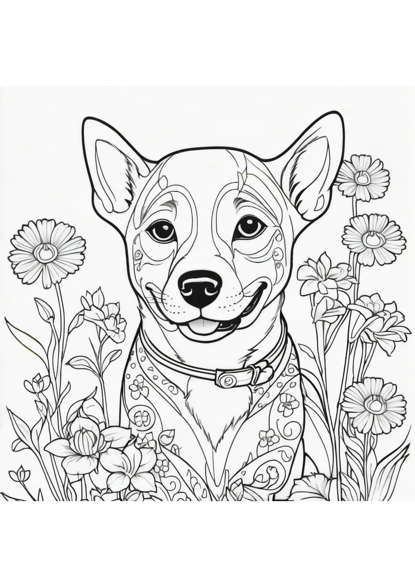 15 Cute Dog Coloring Pages - Etsy
