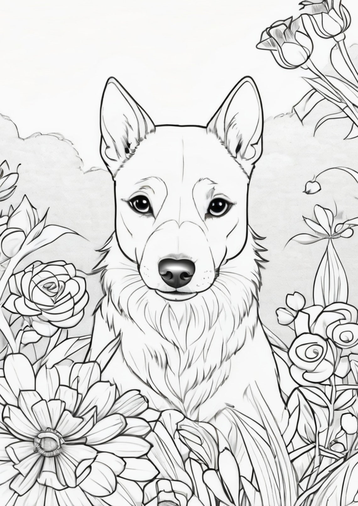 15 Cute Dog Coloring Pages - Etsy