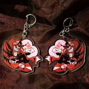 Husk Valentine&#39;s Day Acrylic Keychain Hazbin Keychain