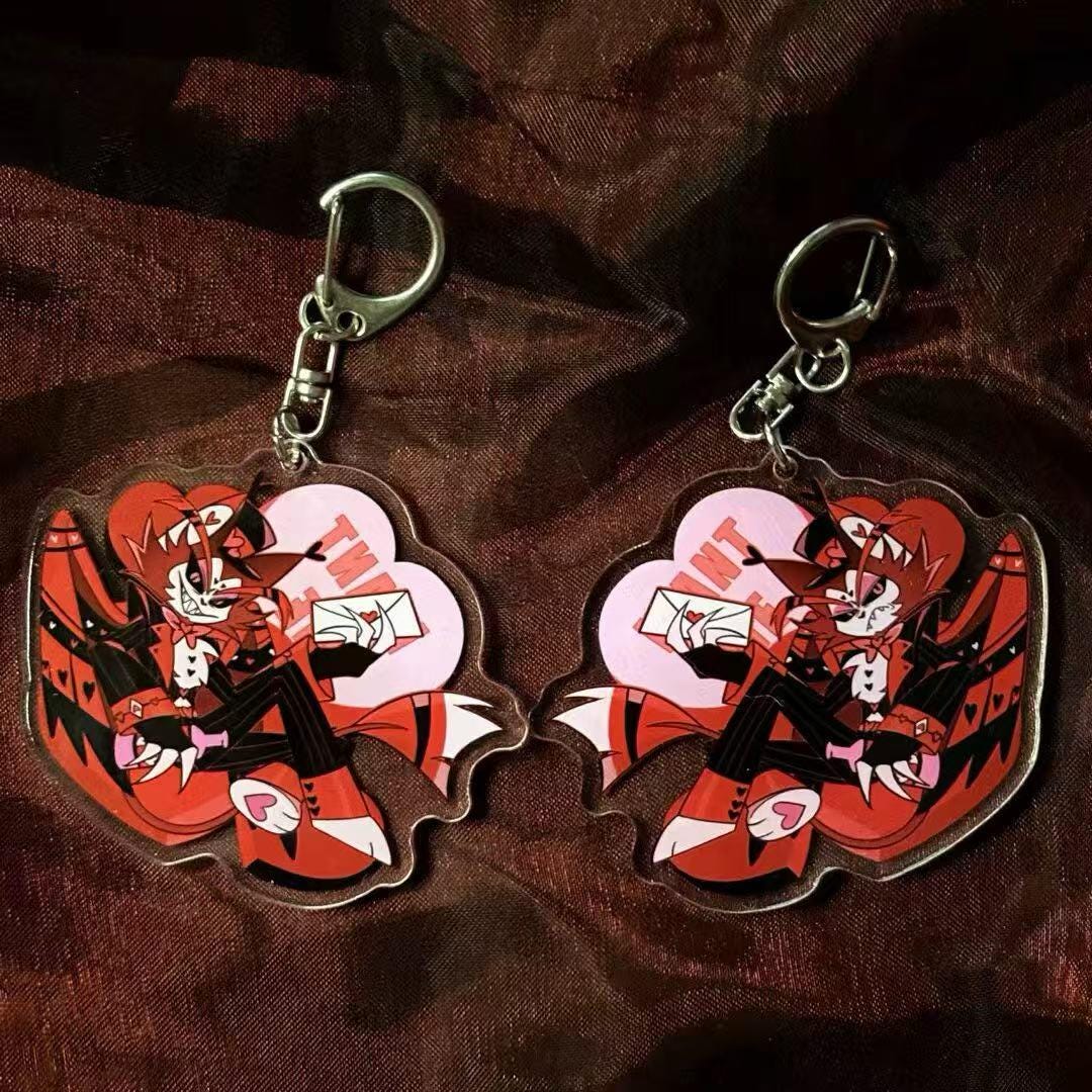 Husk Valentine's Day Acrylic Keychain Hazbin Keychain - Etsy