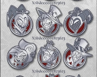 IN-STOCK Silver Coin Pin Hazbin Hotel Fanart