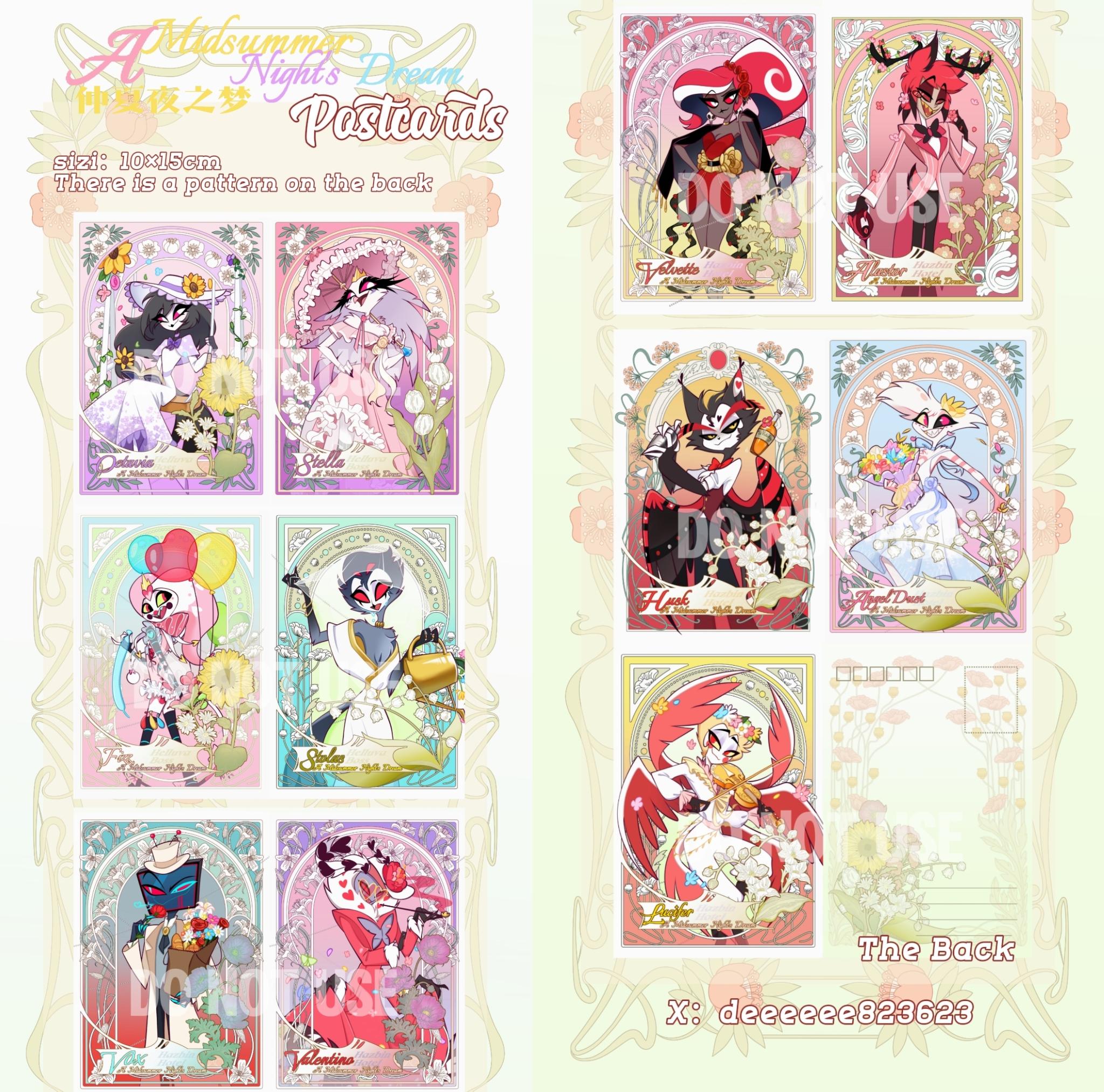 PRE-ORDER A Midsummer Night Dream Postcard SET Hazbin Hotel and