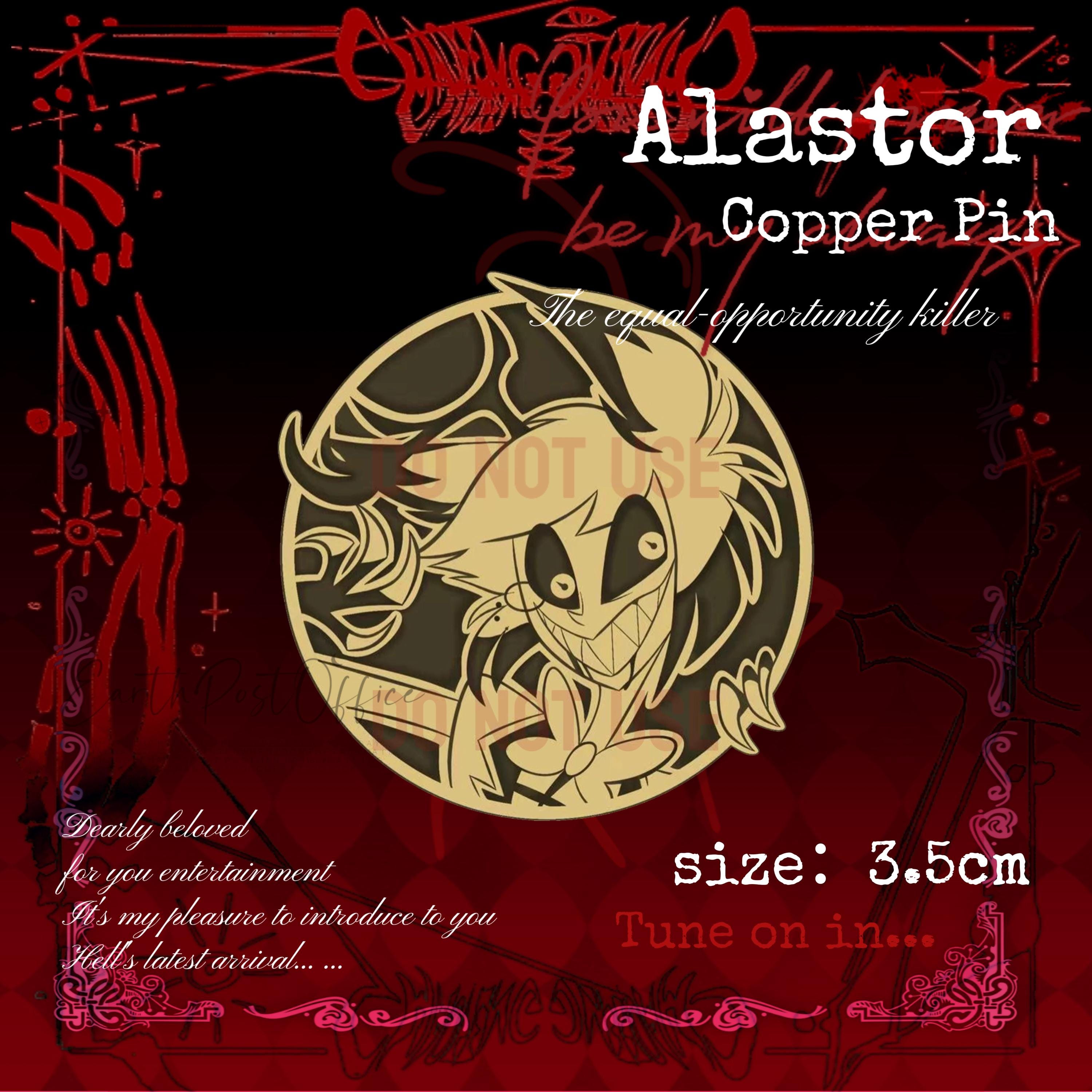 Alastor the Radio Demon Copper Coins Pin Hazbin Fanart - Etsy
