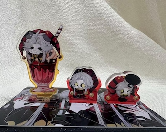 Charms acrílicos de The Freak Circus: Burbuja, Batido y Pierrot Llorando