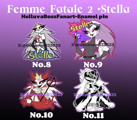 Femme Fatale series 2 Enamel Pin Helluva Boss Fanart