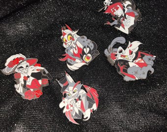 Red & Black GALA Hazbin Enamel Pin
