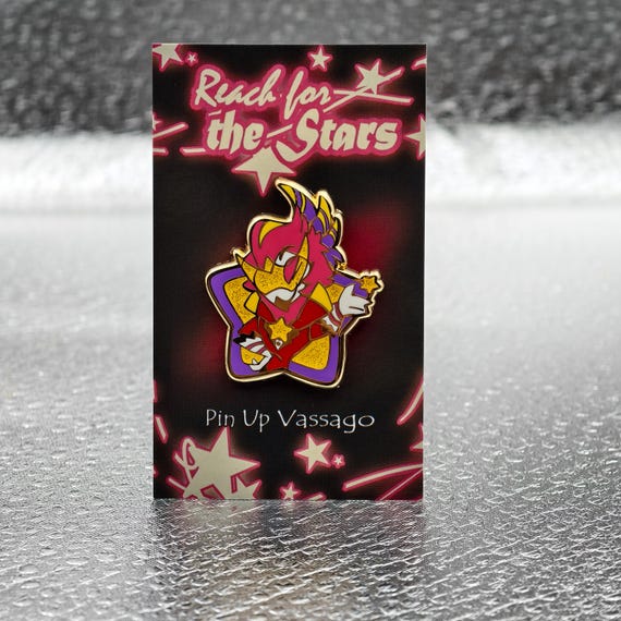 Aimant rotatif Helluva Boss Vassago en émail pour réfrigérateur en acrylique