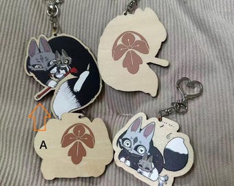 ぜ*侍様 ずっと真夜中でいいのに。 Wooden Keychain巳年【直筆サイ Silent Hill F Shichibi and Hinako Fox Wooden Keychain FANART - Etsy