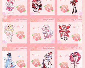 PRE-ORDER Rosy Valentine Acrylic Standee Hazbin Hotel Fanart