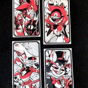 Jeu de cartes en métal Hazbin pour le personnel de l'hôtel Hazbin Fanart