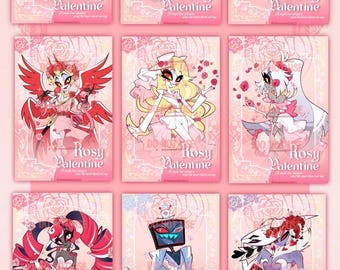 PRE-ORDER Rosy Valentine Postcards SET Hazbin Hotel Fanart