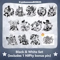 PRE-ORDER Hell Rhapsody B&W Enamel Pin Hazbin Hotel Fanart product logo