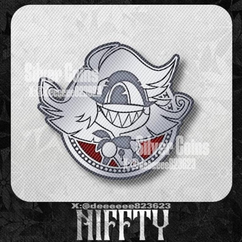 IN-STOCK Silver Coin Pin Hazbin Hotel Fanart Niffty