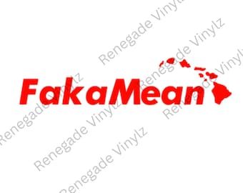 FAKAMEAN, Hawaii Sticker, Decal