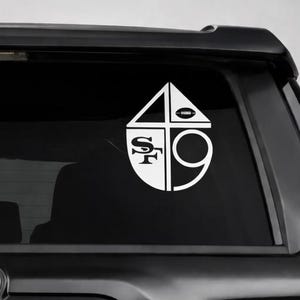 SF, San Francisco, Shield logo, Niners football, Decal, Sticker