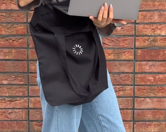 Embroidered tote Loading bag / Embroidered custom aesthetic tote bag Tech bag shopping bag Programming Coding Bag