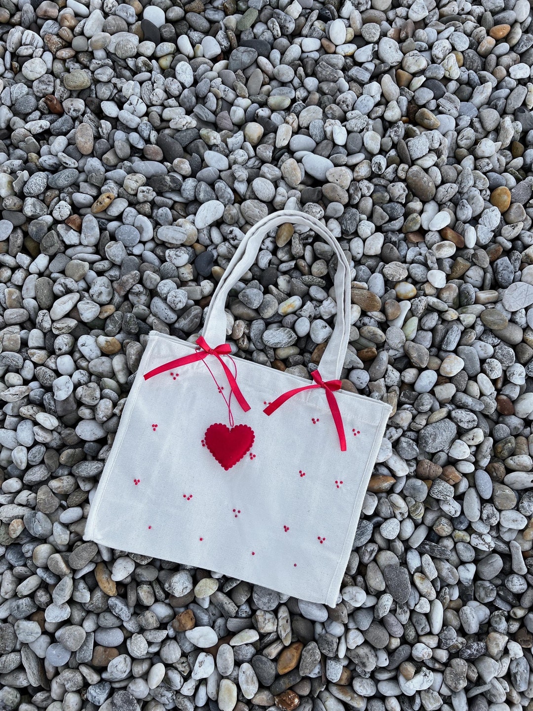 Bag Heart Pattern Tote Bag Heart Heart Bag Pattern Red Heart