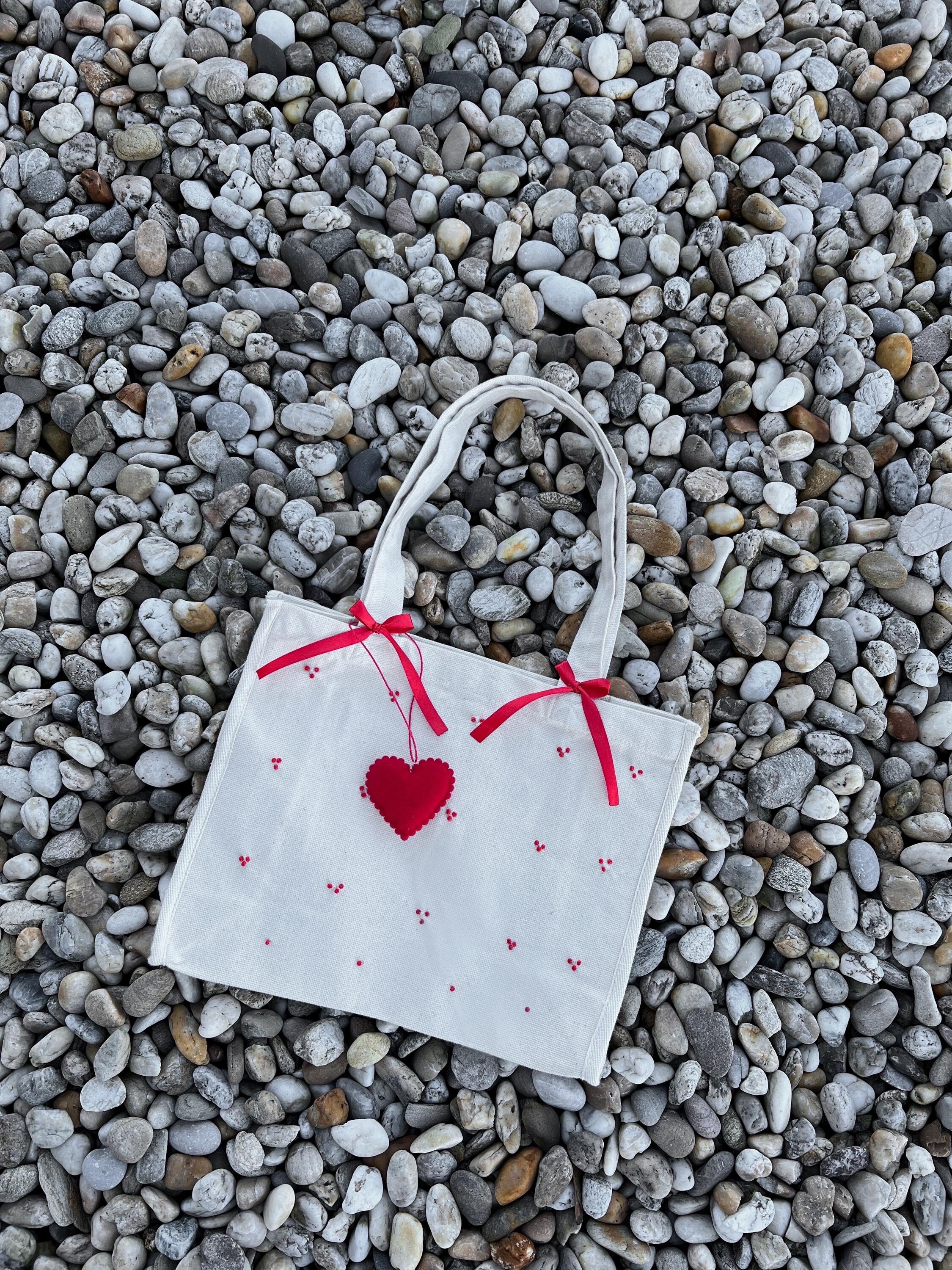 バッグ S heart tote bag large THEREDTHREAD THEREDTHREAD / ザレッドスレッド】S heart tote bag large