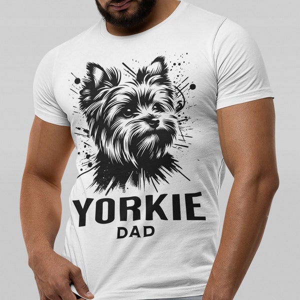 Father's Day Gift Ideas, Dog Dad Gift Ideas, Yorkie Dad Gift - Unisex Softstyle T-Shirt