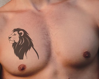 Majestic Lion Temporary Tattoo – Easy to Apply, Waterproof